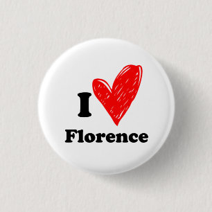 Badge Rond 2,50 Cm J'aime Florence