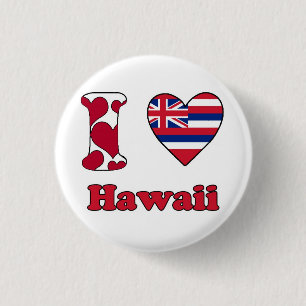 Badge Rond 2,50 Cm J'aime Hawaii