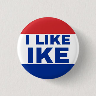 Badge Rond 2,50 Cm J'aime Ike. Vrai gagnant de campagne des années 50