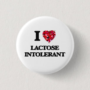Badge Rond 2,50 Cm J'aime intolérant à la lactose