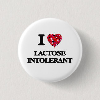 Badge Rond 2,50 Cm J'aime intolérant à la lactose