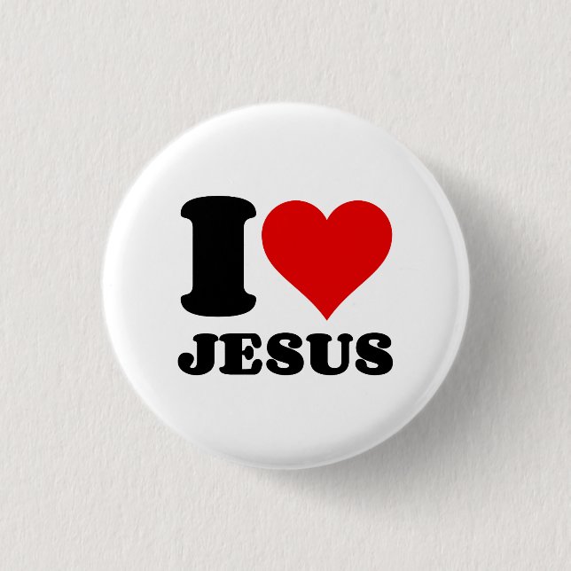 Badge Rond 2,50 Cm j'aime jésus (Devant)