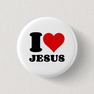 Badge Rond 2,50 Cm j'aime jésus