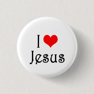 Badge Rond 2,50 Cm J'aime Jésus