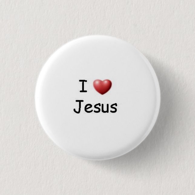 Badge Rond 2,50 Cm J'aime Jésus (Devant)
