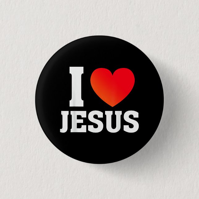 Badge Rond 2,50 Cm J'aime Jésus (Devant)