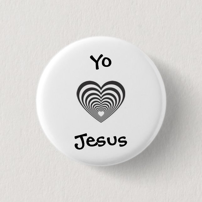Badge Rond 2,50 Cm J'aime Jésus dans l'Espagnol (Devant)