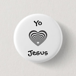 Badge Rond 2,50 Cm J'aime Jésus dans l'Espagnol