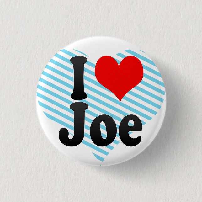 Badge Rond 2,50 Cm J'aime Joe (Devant)