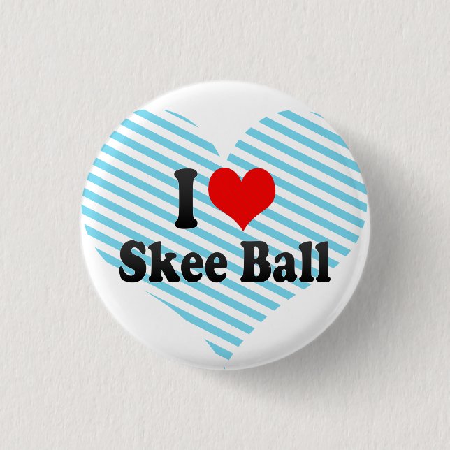 Badge Rond 2,50 Cm J'aime la boule de Skee (Devant)