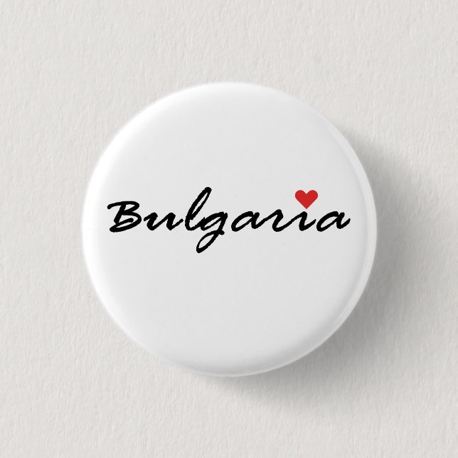 Badge Rond 2,50 Cm J'aime la Bulgarie (Devant)