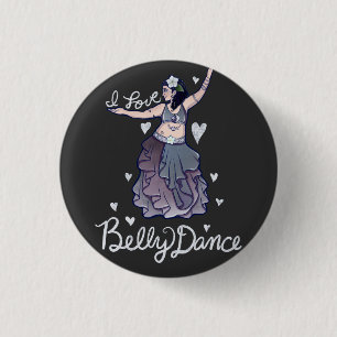 Badge Rond 2,50 Cm J'aime la danse du ventre