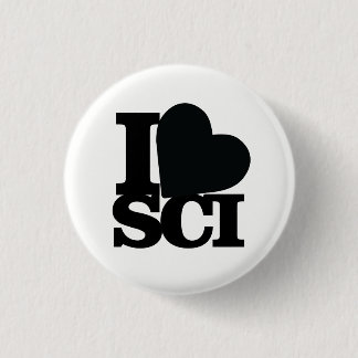Badge Rond 2,50 Cm J'aime la goupille de la Science