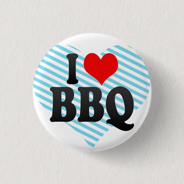 Badge Rond 2,50 Cm J'aime le BBQ (Devant)