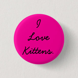 Badge Rond 2,50 Cm J'aime le bouton de chatons pour le jasmin dans