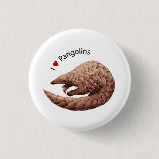 Badge Rond 2,50 Cm J'aime le bouton de Pangolins