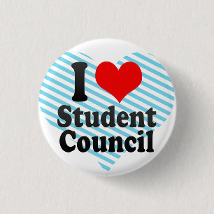 Badge Rond 2,50 Cm J'aime le Conseil d'étudiant