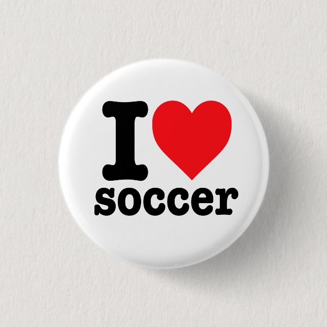 Badge Rond 2,50 Cm "J'aime le football" (Devant)