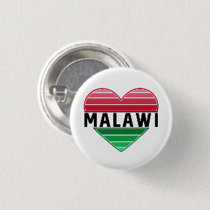 Badge Rond 2,50 Cm J'aime le Malawi, le coeur du Malawi