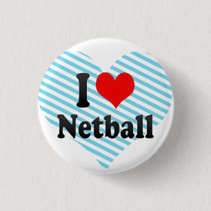 Badge Rond 2,50 Cm J'aime le net-ball