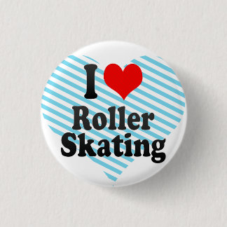 Badge Rond 2,50 Cm J'aime le patinage de rouleau