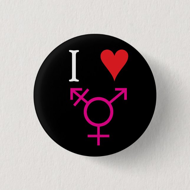 Badge Rond 2,50 Cm J'aime le transsexuel (Devant)