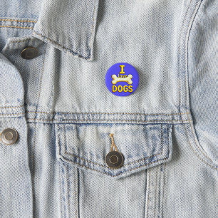 BADGE ROND 2,50 CM J'AIME LES CHIENS