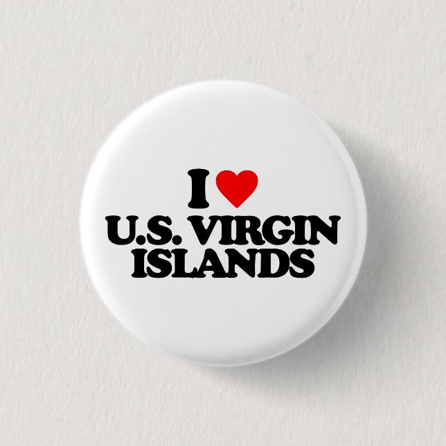 BADGE ROND 2,50 CM J'AIME LES ÉTATS-UNIS ÎLES VIERGES (Devant)