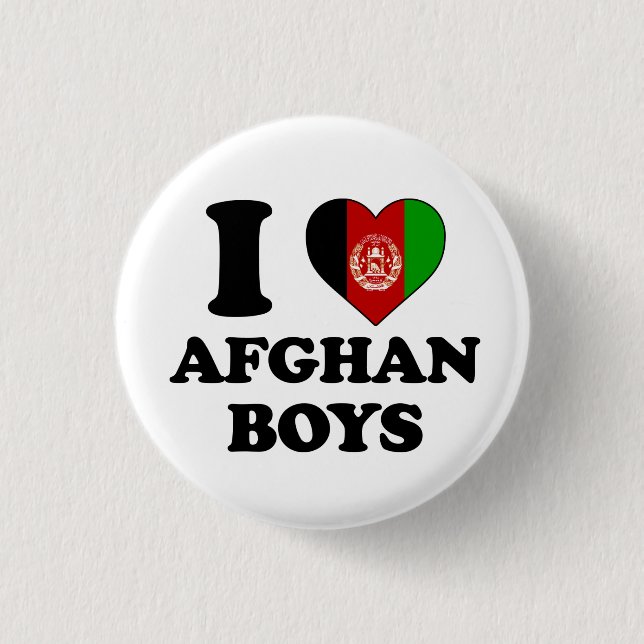 Badge Rond 2,50 Cm J'aime les garçons afghans (Devant)