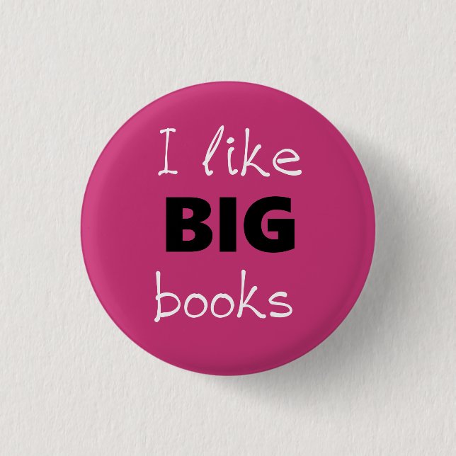 Badge Rond 2,50 Cm J'Aime les grands livres Pin personnalisable (Devant)