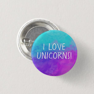 Badge Rond 2,50 Cm J'Aime Les Unicornes
