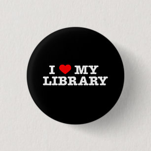 Badge Rond 2,50 Cm J'aime ma bibliothèque
