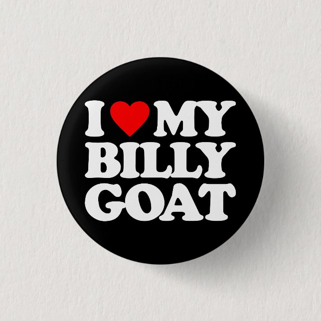 BADGE ROND 2,50 CM J'AIME MA CHÈVRE DE BILLY (Devant)
