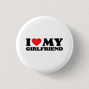 Badge Rond 2,50 Cm J'aime ma petite amie Classique