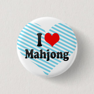 Badge Rond 2,50 Cm J'aime Mahjong