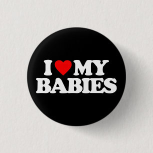 BADGE ROND 2,50 CM J'AIME MES BÉBÉS