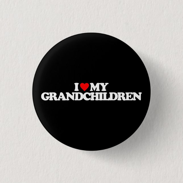 BADGE ROND 2,50 CM J'AIME MES PETITS-ENFANTS (Devant)