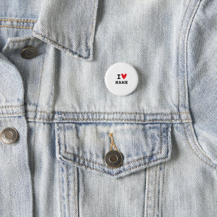 Badge Rond 2,50 Cm J'aime minimalisme du cœur