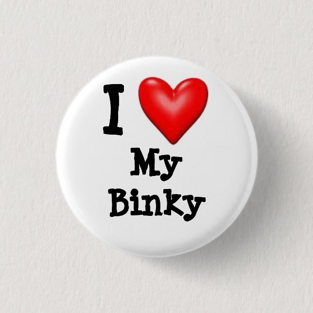 Badge Rond 2,50 Cm J'aime mon Binky (Devant)