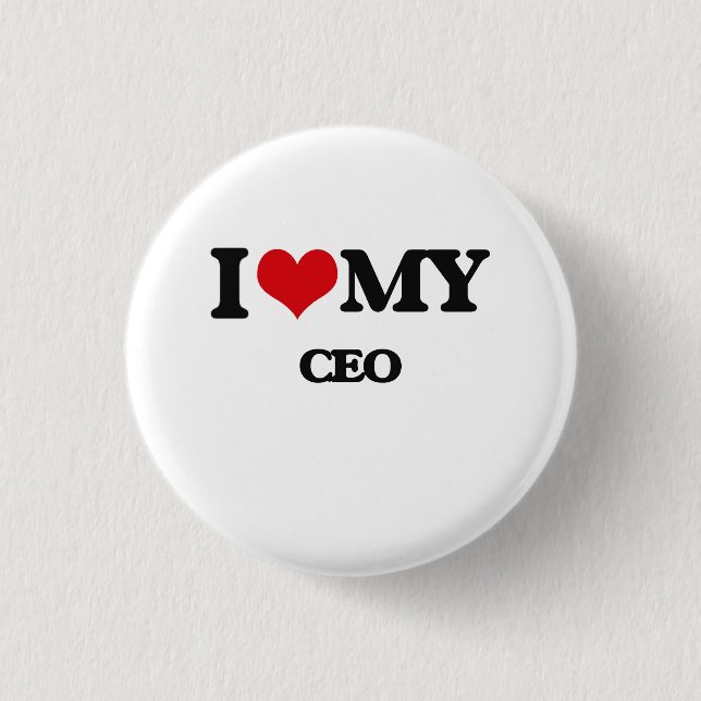 Badge Rond 2,50 Cm J'aime mon CEO (Devant)