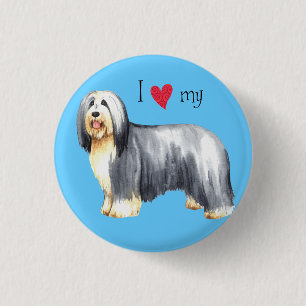 Badge Rond 2,50 Cm J'aime mon colley barbu