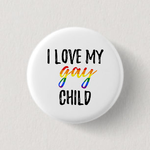 Badge Rond 2,50 Cm J'aime mon enfant gai