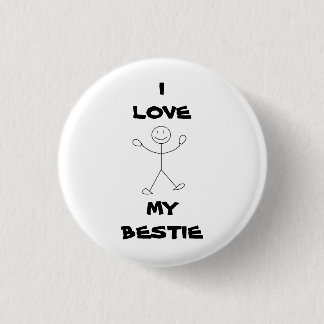 Badge Rond 2,50 Cm J'aime mon Pin de Bestie
