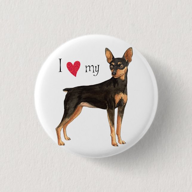 Badge Rond 2,50 Cm J'aime mon Pin de minute (Devant)