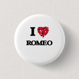 Badge Rond 2,50 Cm J'aime Romeo