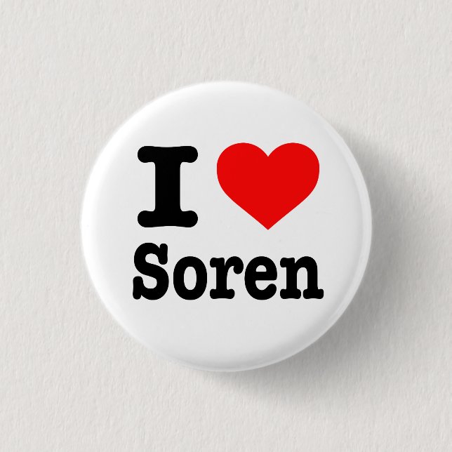 BADGE ROND 2,50 CM "J'AIME SOREN " (Devant)