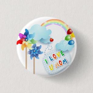 Badge Rond 2,50 Cm J'aime ta mère