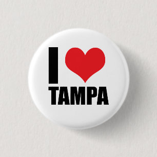 Badge Rond 2,50 Cm J'aime Tampa