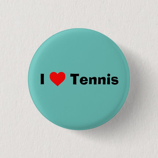 Badge Rond 2,50 Cm J'aime Tennis Mint Green (Devant)