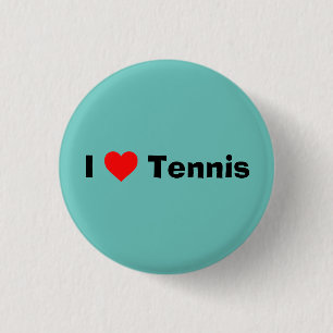 Badge Rond 2,50 Cm J'aime Tennis Mint Green